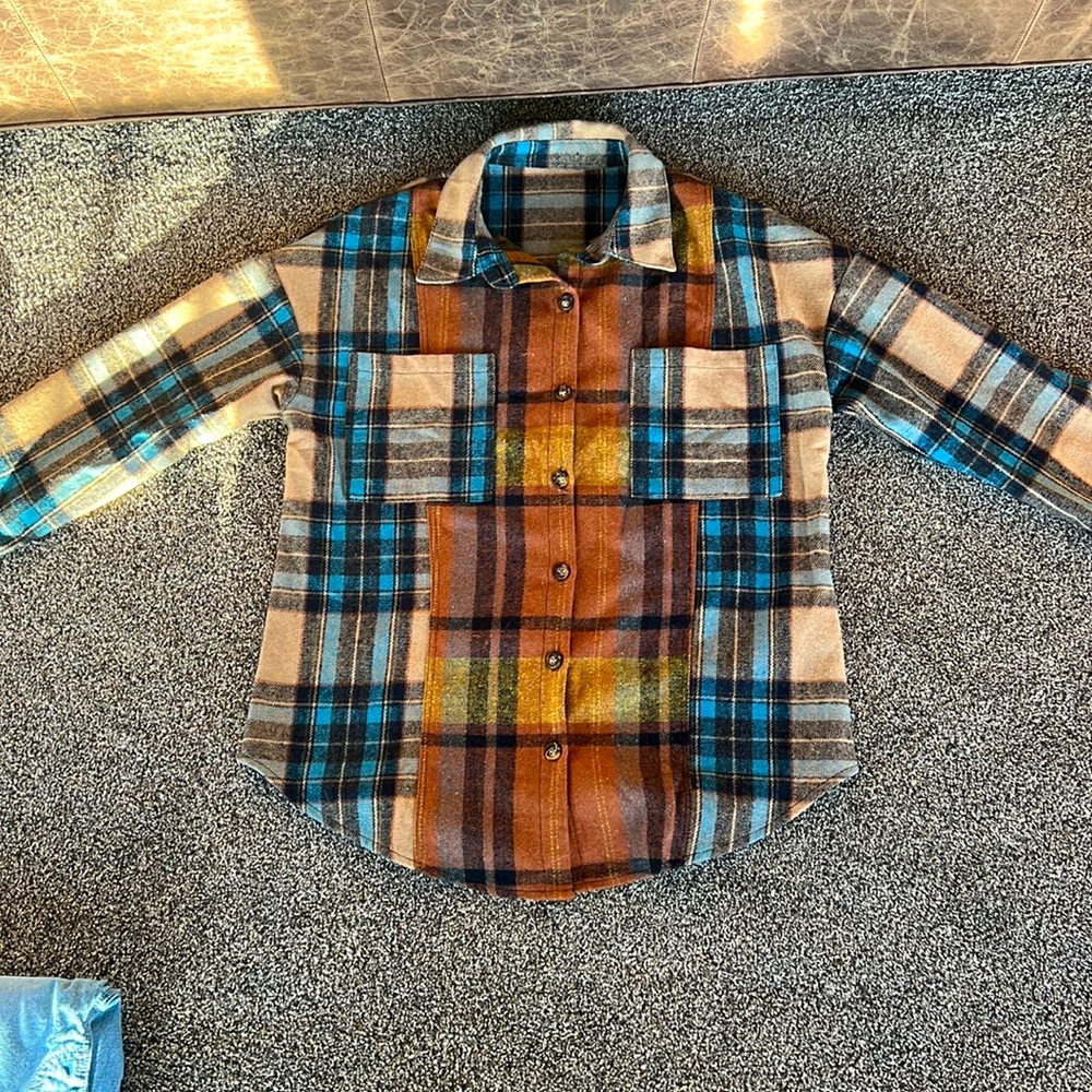 Thick Plaid Flannel Jacket